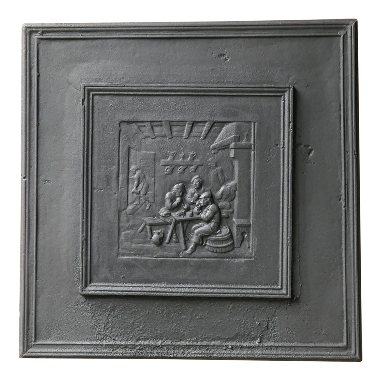 Antique French Napoleon III Style 'The Pub' Fireback / Backsplash