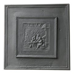Plaque de cheminée / dosseret 'The Pub' français ancien de style Napoléon III