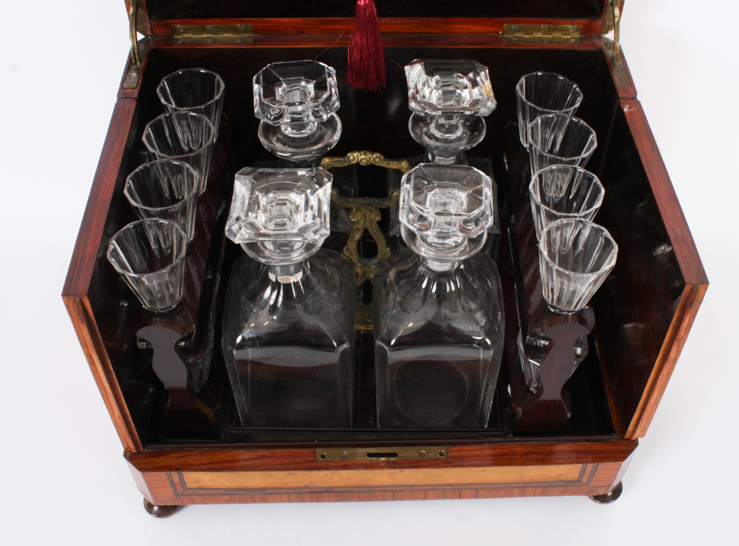Antique French Napoleon III Tantalus Cave a Liqueur 19th Century In Good Condition For Sale In London, GB