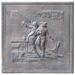 Antique French Napoleon III 
The Pub
 Fireback, 19th Century