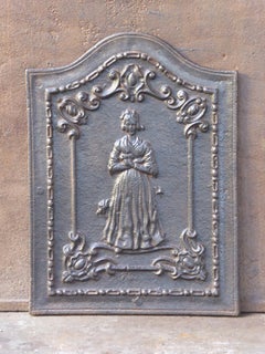 Antique French Napoleon III 'Woman' Fireback / Backsplash, 19th Century