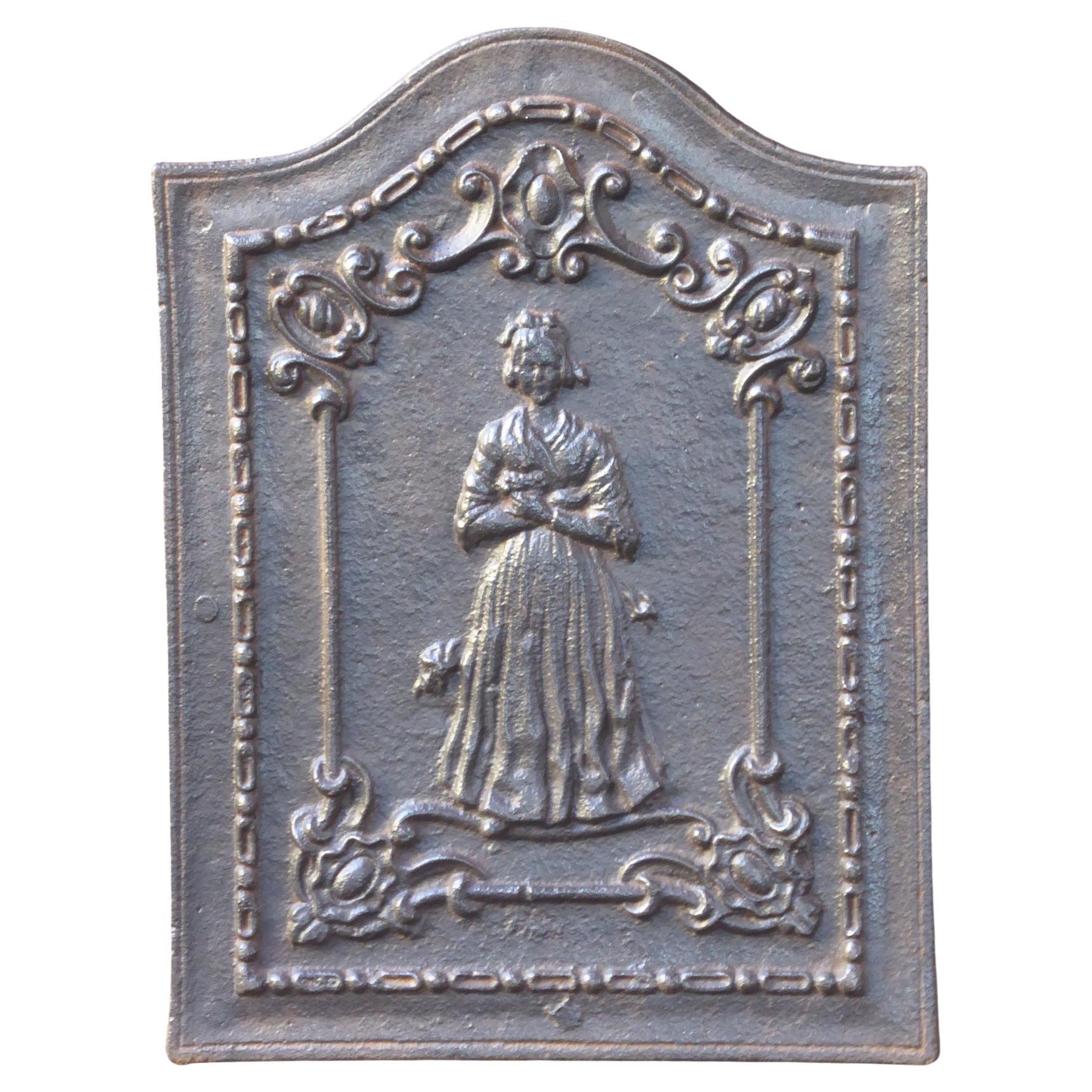 Antiker französischer Napoleon III.-Kaminschirm „Frau“ aus der Zeit Napoleons III., 19. Jahrhundert im Angebot