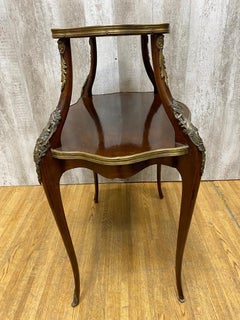 Antique French Napoleon Style Marble Top Ormolu Accent Table