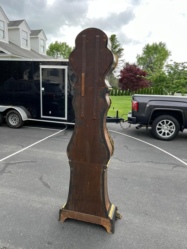 Antique French Napoleonic Boulle Marquetry Longcase Clock c. 1800 For Sale 5