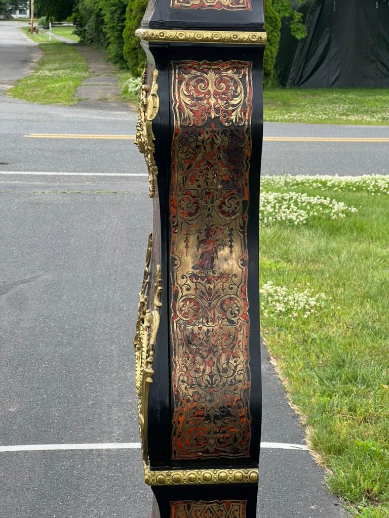 Antique French Napoleonic Boulle Marquetry Longcase Clock c. 1800 For Sale 8
