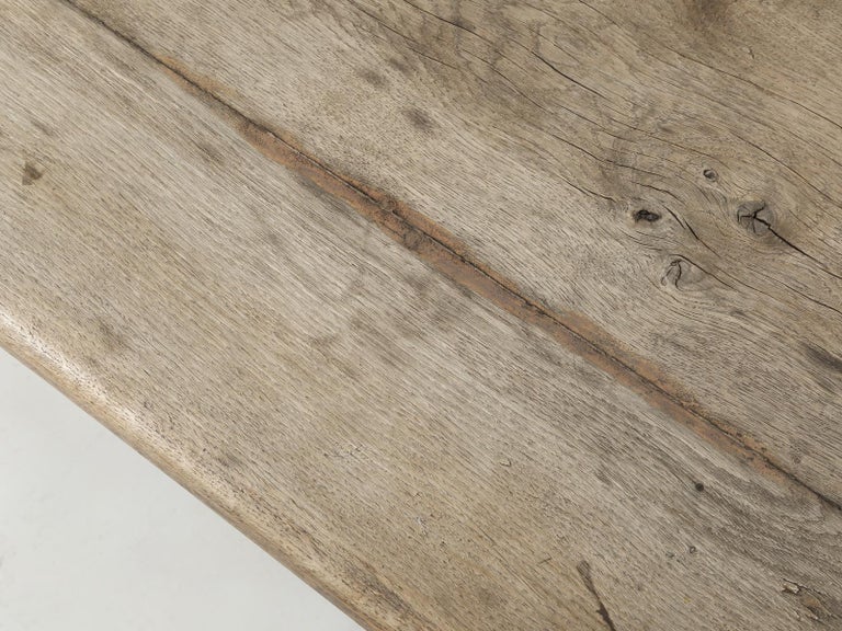 Antique French Naturally Weathered Oak Dining, Kitchen or Farm Table