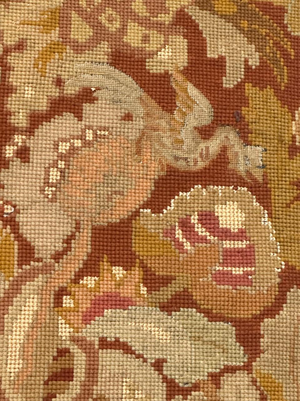 Antique french Needlepoint Panel o borde Tapiz en venta 4