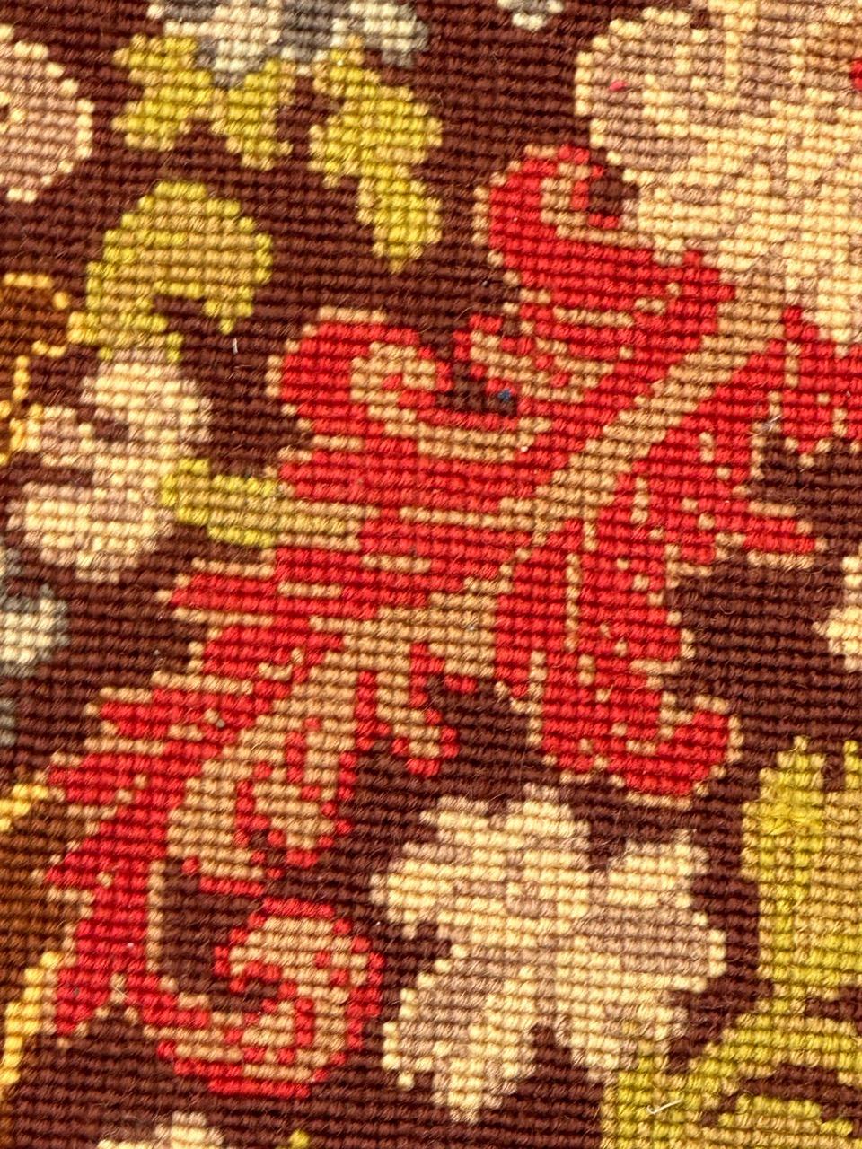 Antique french Needlepoint Panel o borde Tapiz en venta 5