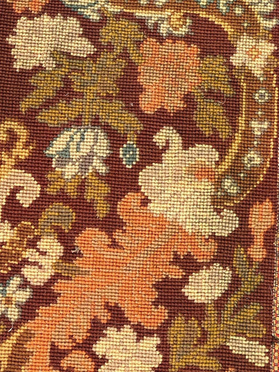 Antique french Needlepoint Panel o borde Tapiz en venta 5