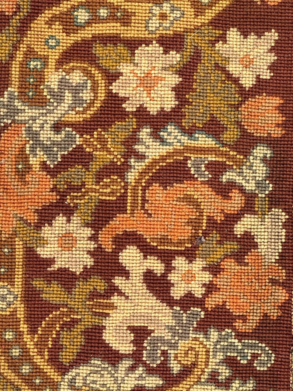 Antique french Needlepoint Panel o borde Tapiz en venta 6