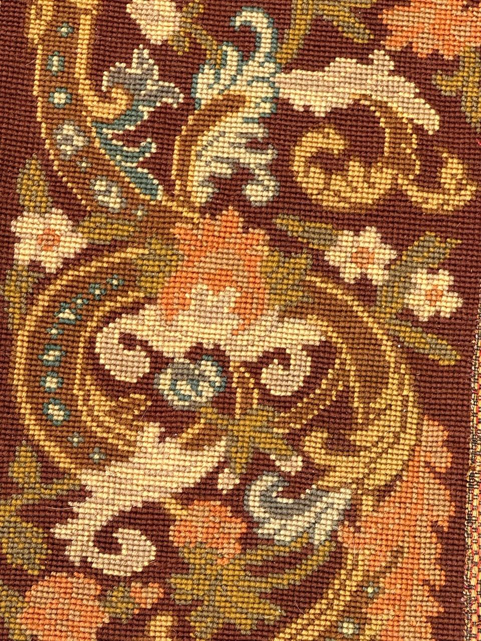 Antique french Needlepoint Panel o borde Tapiz en venta 7