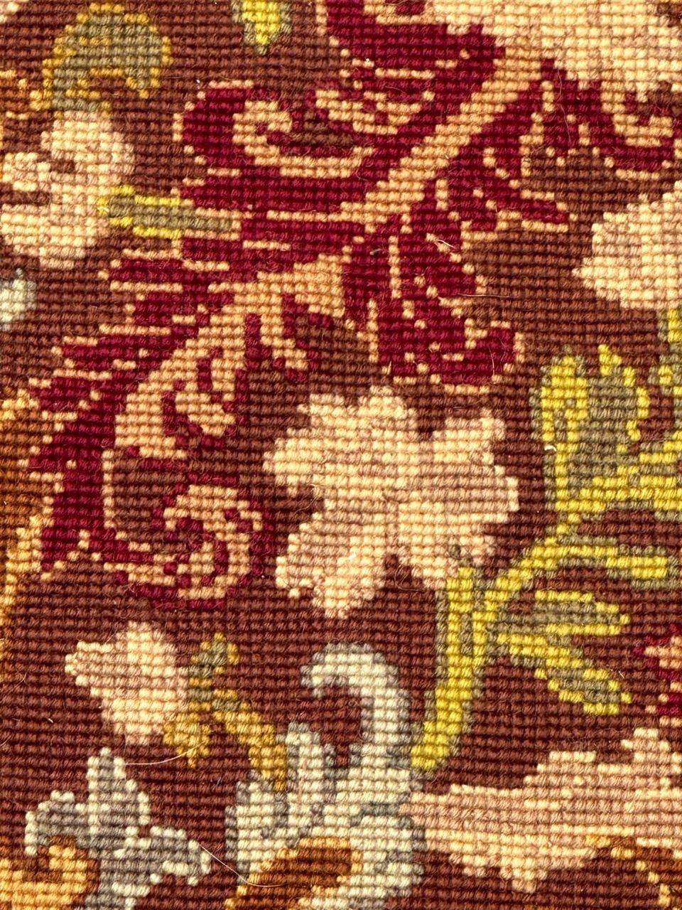 Antique french Needlepoint Panel o borde Tapiz en venta 8