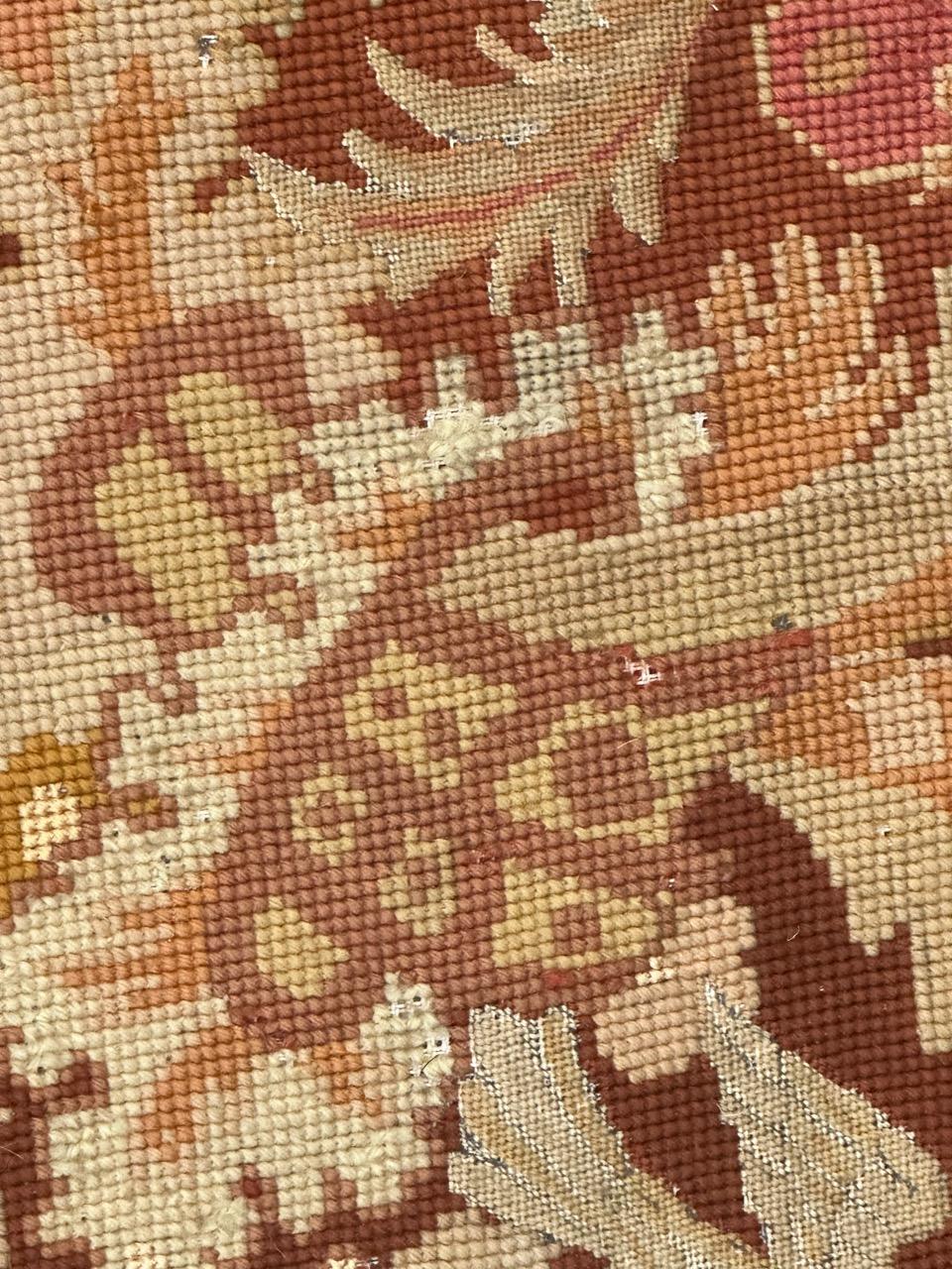 Antique french Needlepoint Panel o borde Tapiz en venta 8