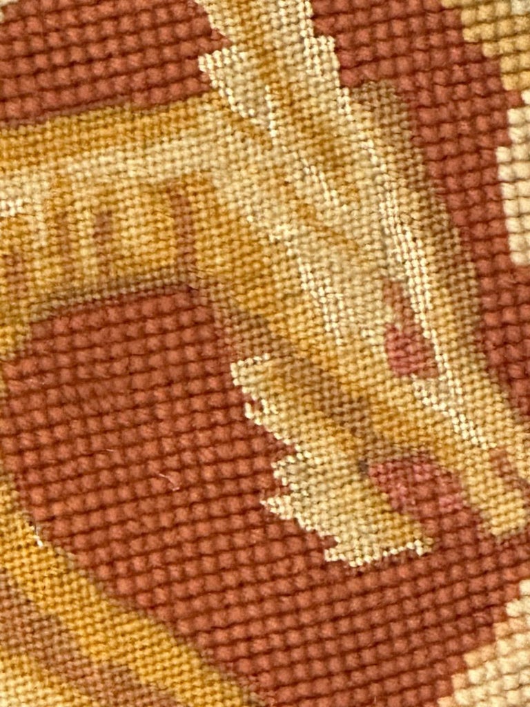 Ancien Coureur De Table En Tapisserie Velours - Dentelle Métallisée - France - Occasion