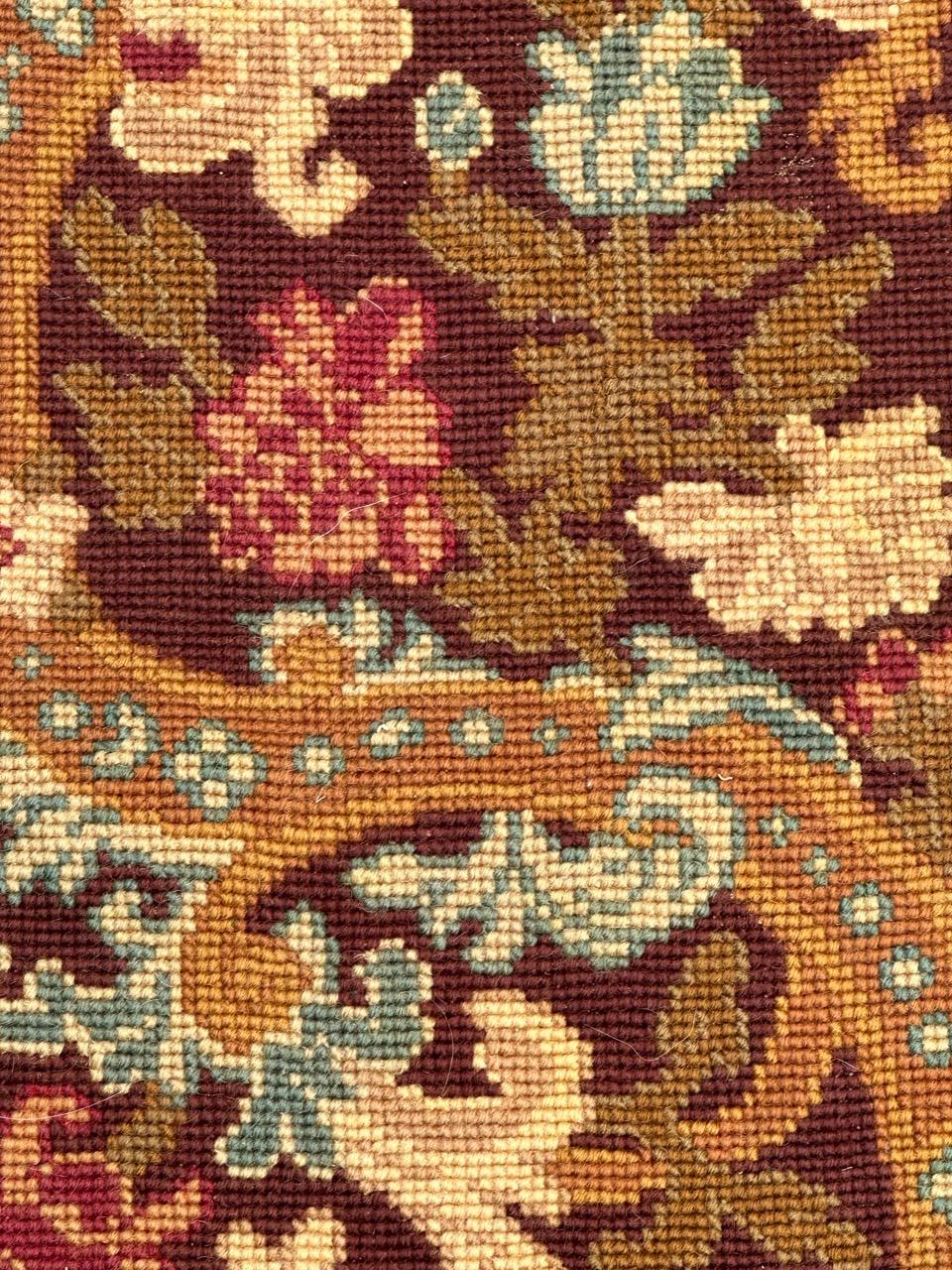 Antique french Needlepoint Panel o borde Tapiz Aubusson en venta
