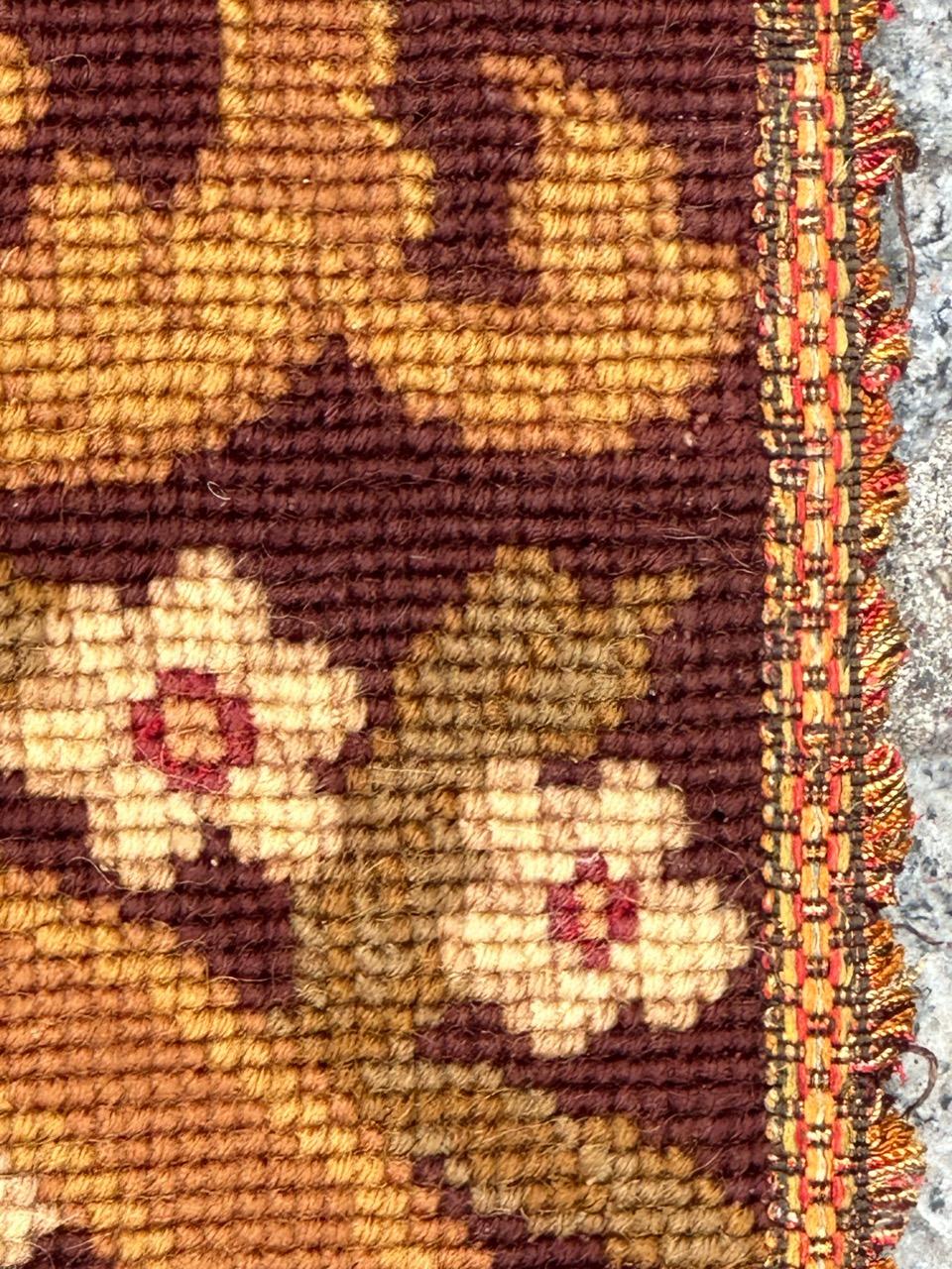 Antique french Needlepoint Panel o borde Tapiz Punto de aguja en venta
