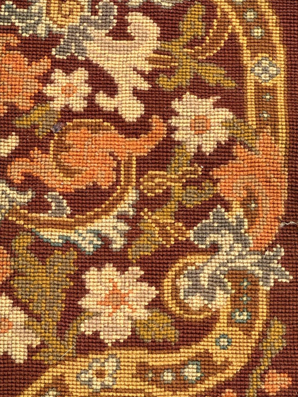 Antique french Needlepoint Panel o borde Tapiz Punto de aguja en venta