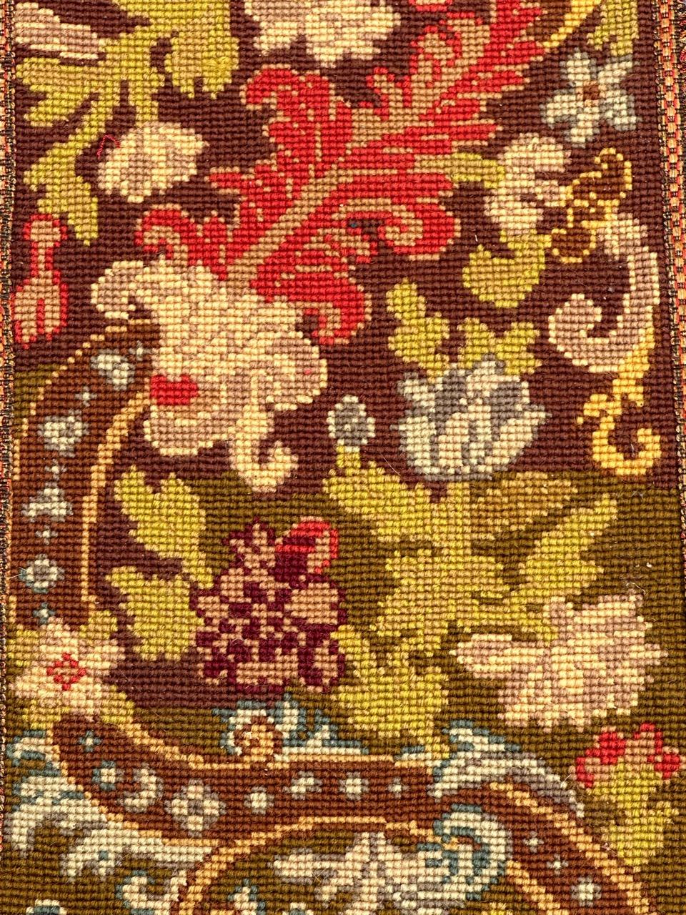 Antique french Needlepoint Panel o borde Tapiz en Bueno estado para la venta en Saint Ouen, FR