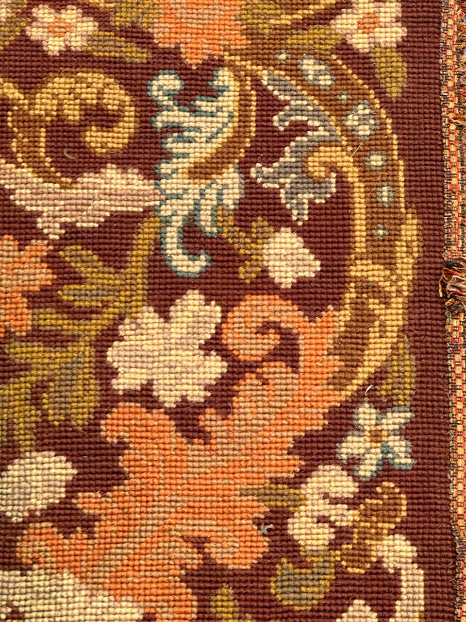 Antique french Needlepoint Panel o borde Tapiz en Bueno estado para la venta en Saint Ouen, FR