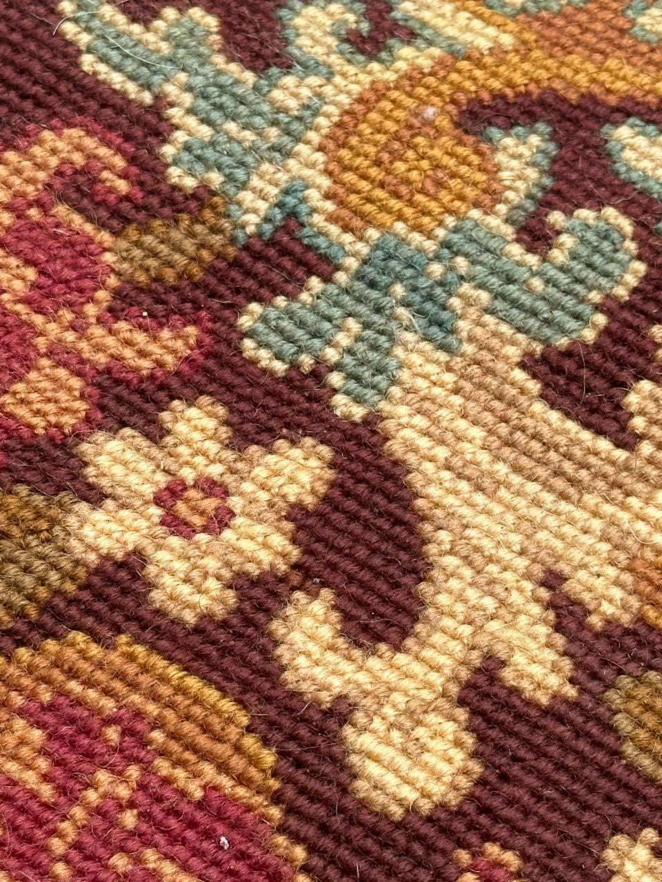 Antique french Needlepoint Panel o borde Tapiz siglo XIX en venta