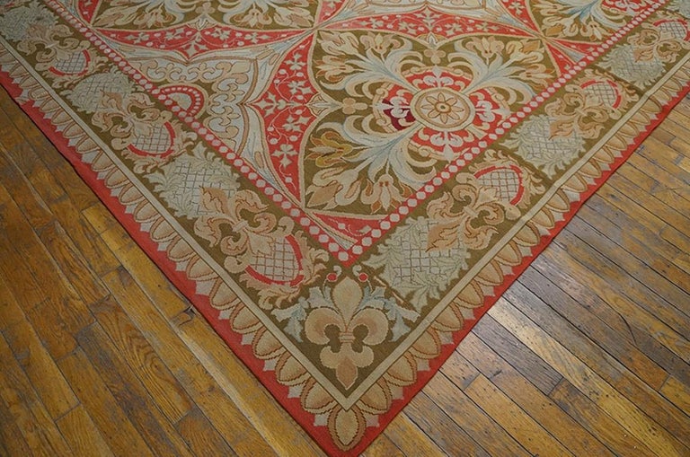 Antique French Needlepoint Rug 13'4" x 18'0" For Sale at 1stDibs