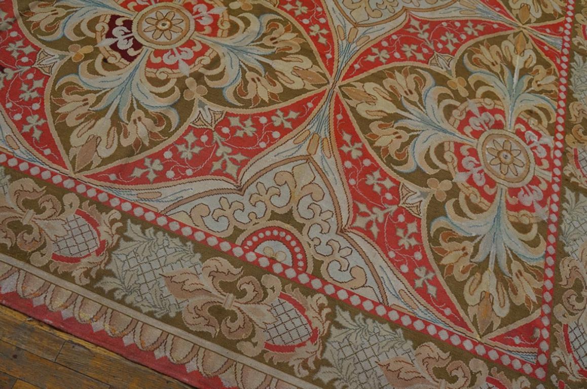 Late 19th Century 19th Century French Needlepoint Carpet ( 13'4