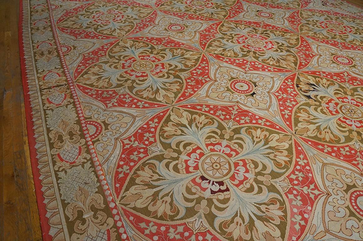 19th Century French Needlepoint Carpet ( 13'4