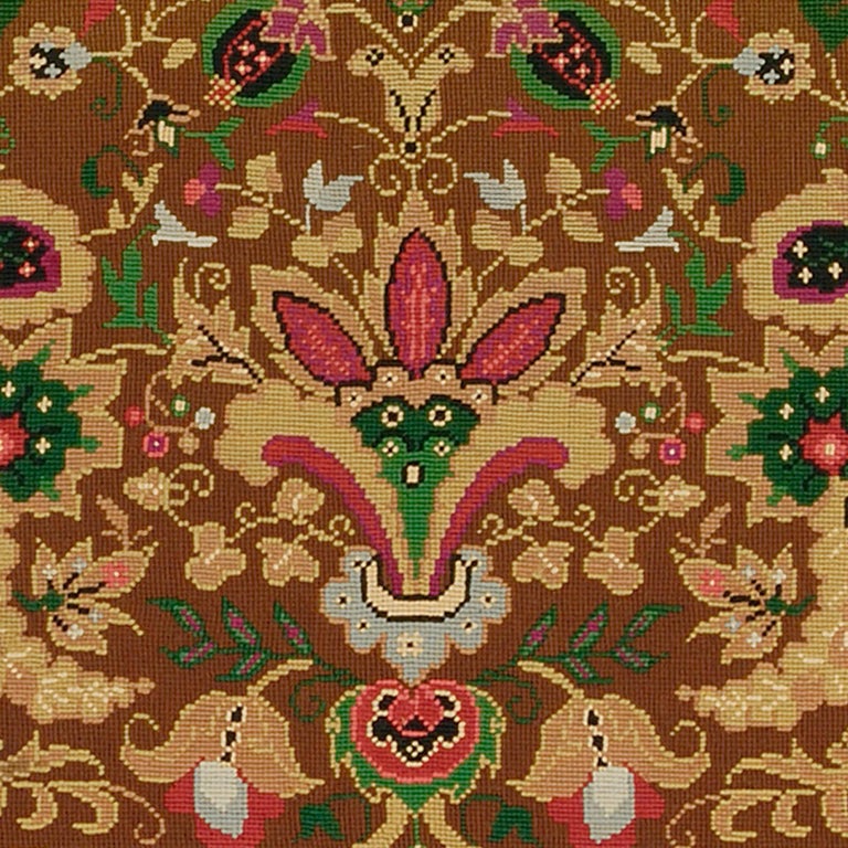 Antique French Needlepoint Rug For Sale at 1stDibs