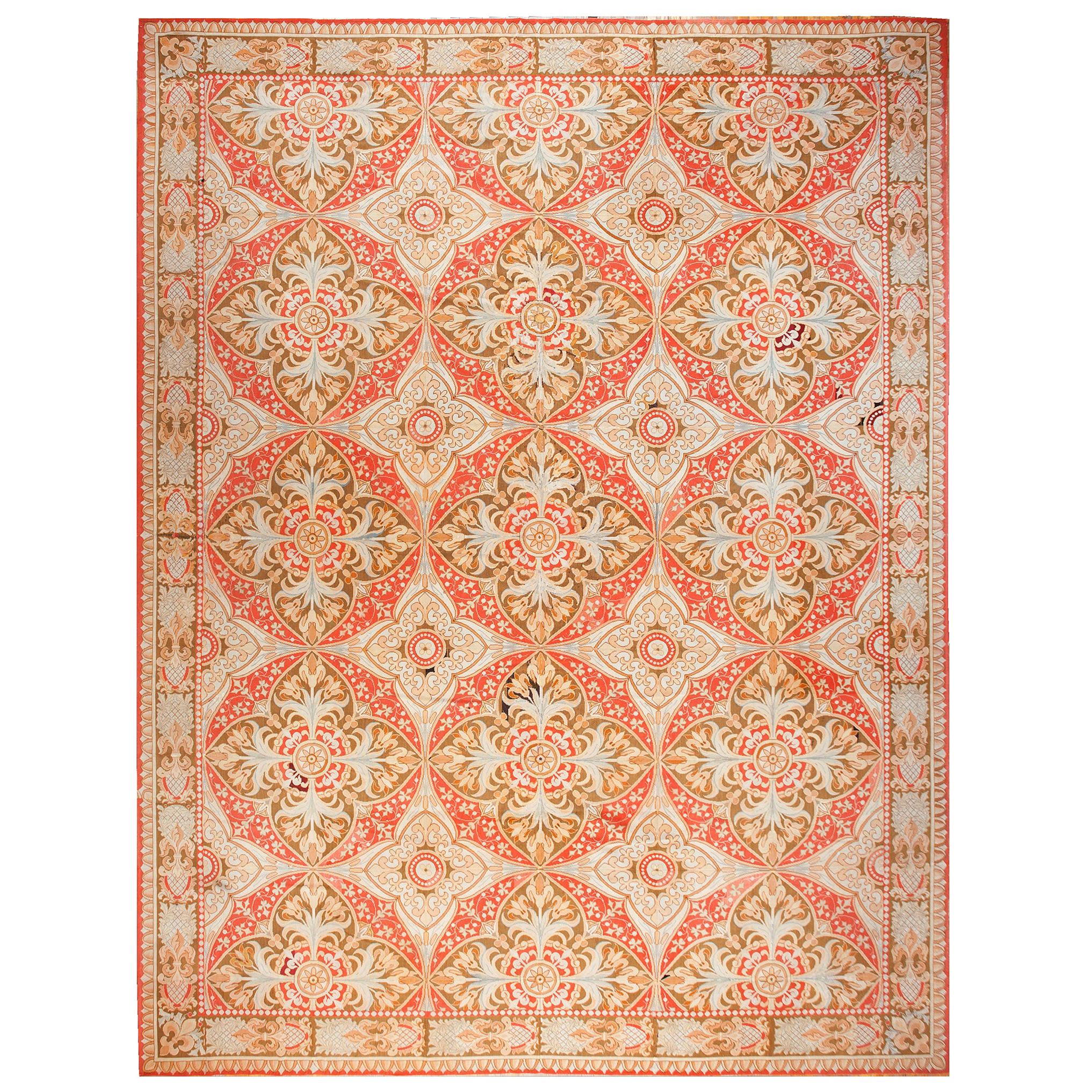 19th Century French Needlepoint Carpet ( 13'4" x 18' - 406 x 549 )