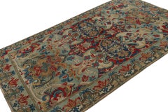 Antique French Needlepoint rug with Floral Patterns