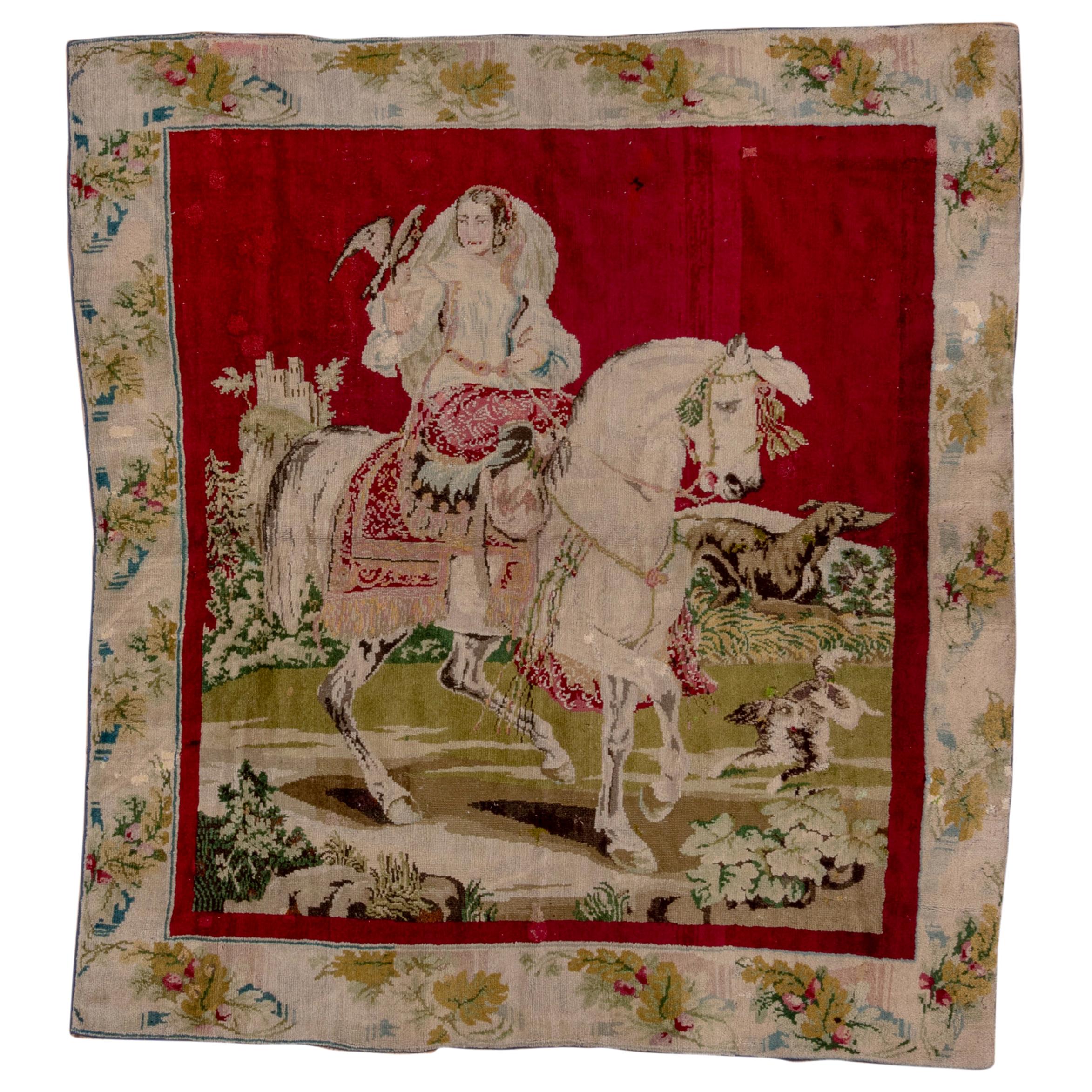 Antique French Needlepoint Tapestry