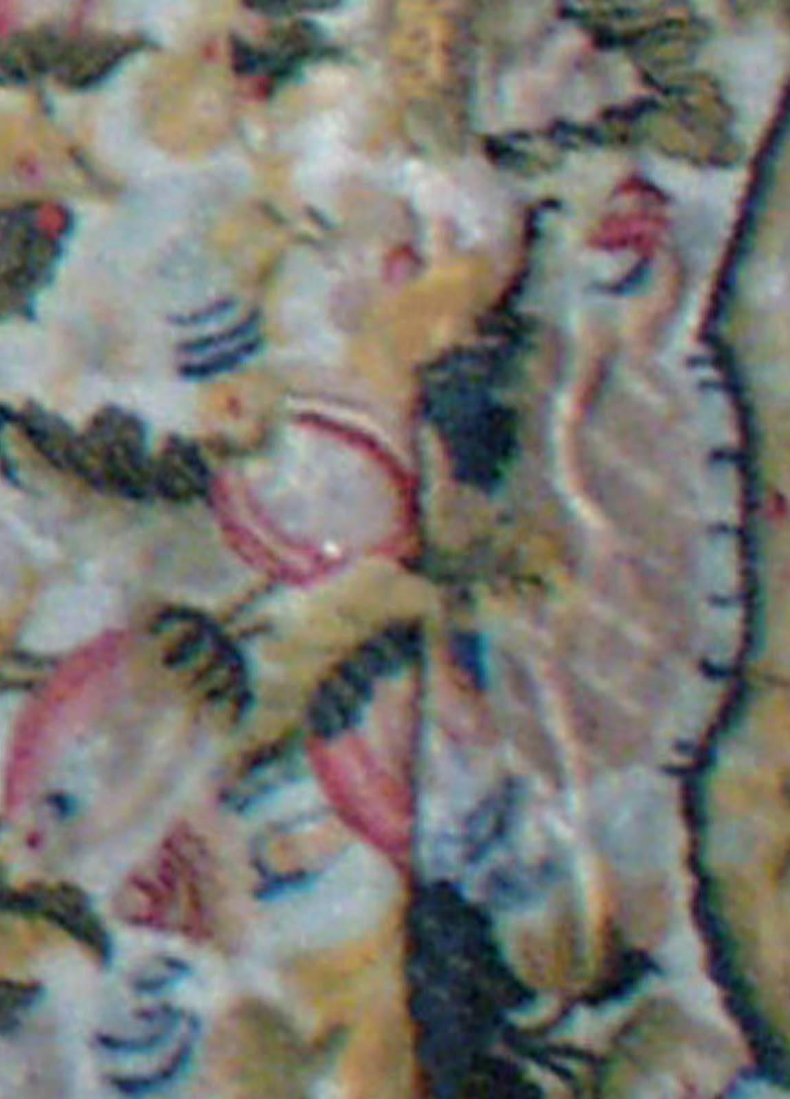 Antique French botanic needlework rug by Doris Leslie Blau
Size: 4'0