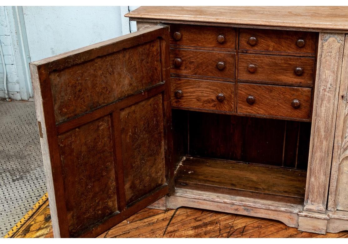 19th Century Antique French Neo-Gothic Style Carved Oak Cabinet