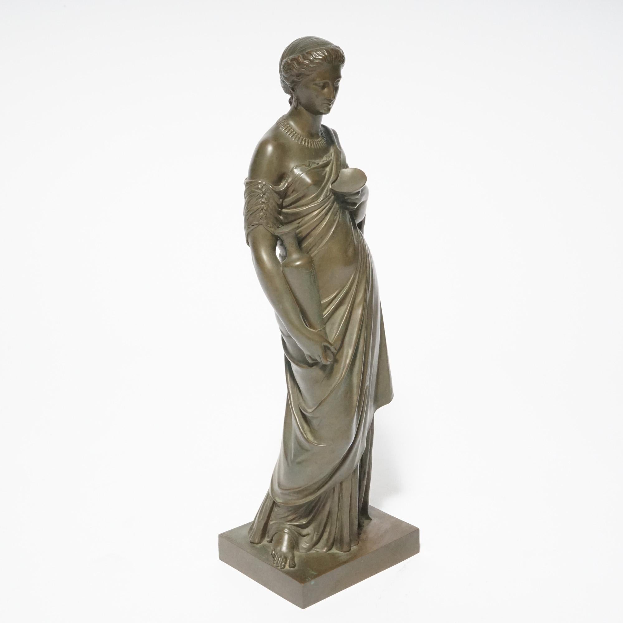 Cast Antique French Neoclassical Barbedienne Bronze Sculpture Statue, 19th C