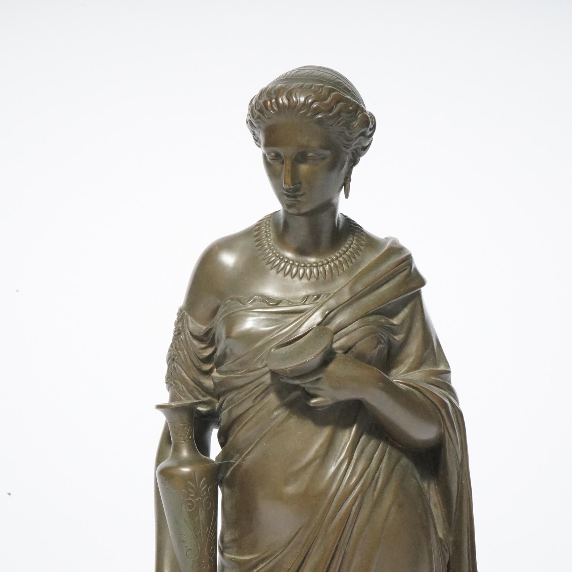 Antique French Neoclassical Barbedienne Bronze Sculpture Statue, 19th C 3