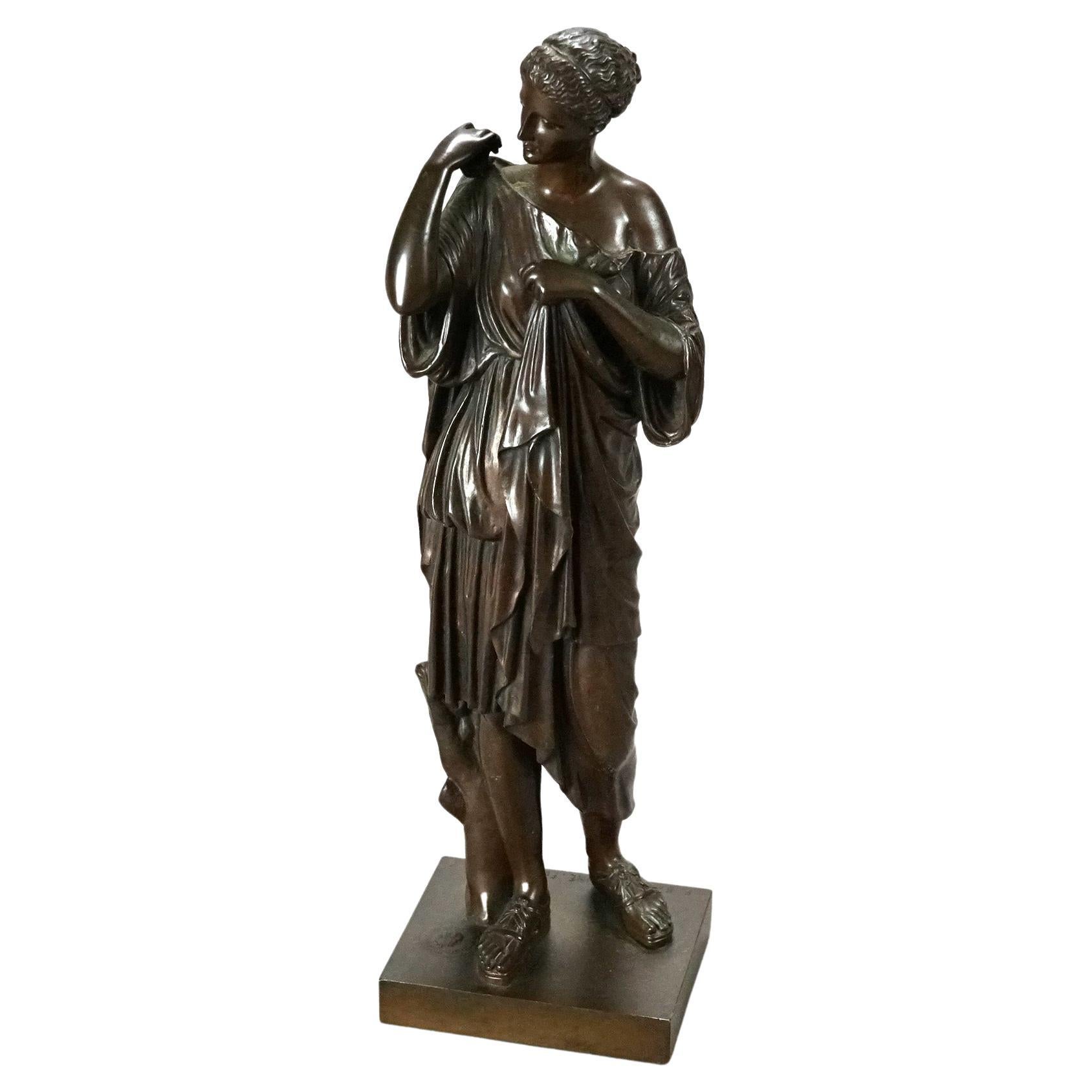Pair of Classical Antique Bronze Statues For Sale at 1stDibs