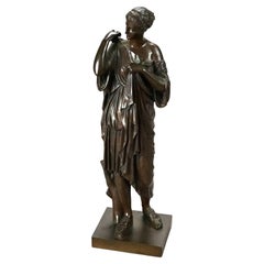 Antique French Neoclassical Bronze, Statue of a Classical Woman, Circa 1890