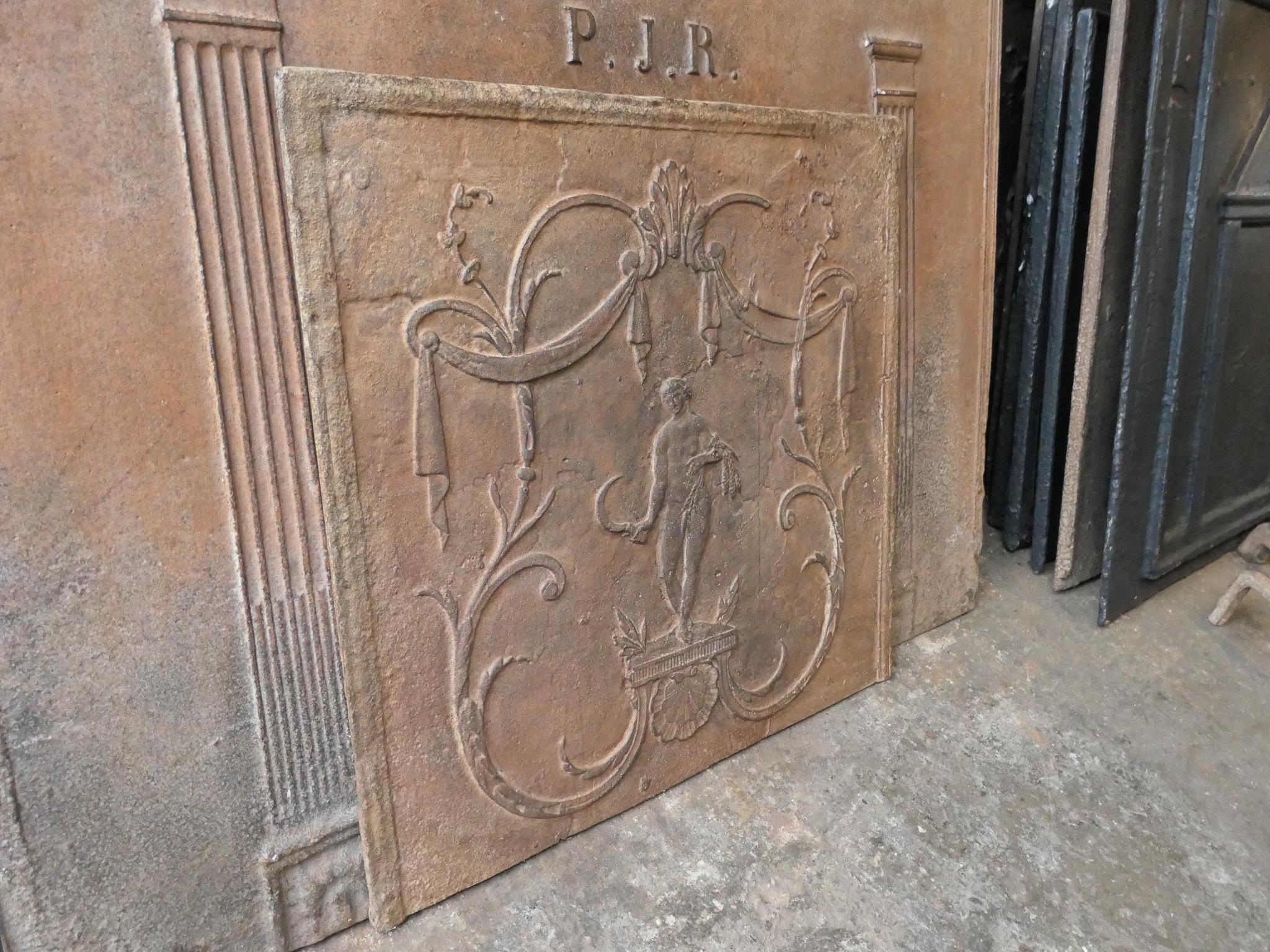 Plaque de cheminée « Cères » néoclassique française ancienne, début du 19ème siècle en vente 4