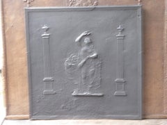 Antique French Neoclassical 'Ceres' Fireback / Backsplash