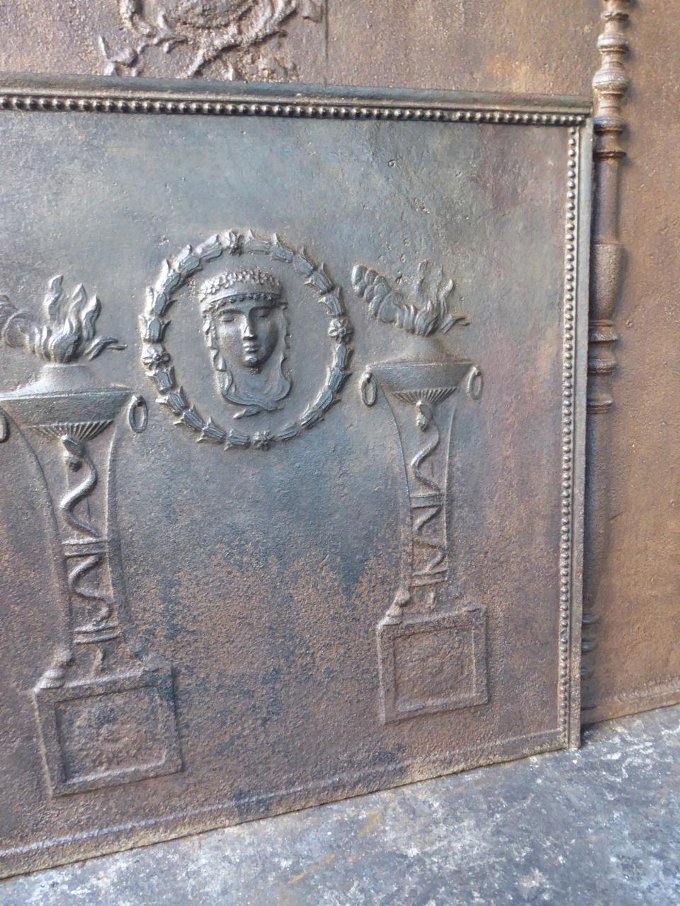 Antique French Neoclassical 'Decoration' Fireback 3