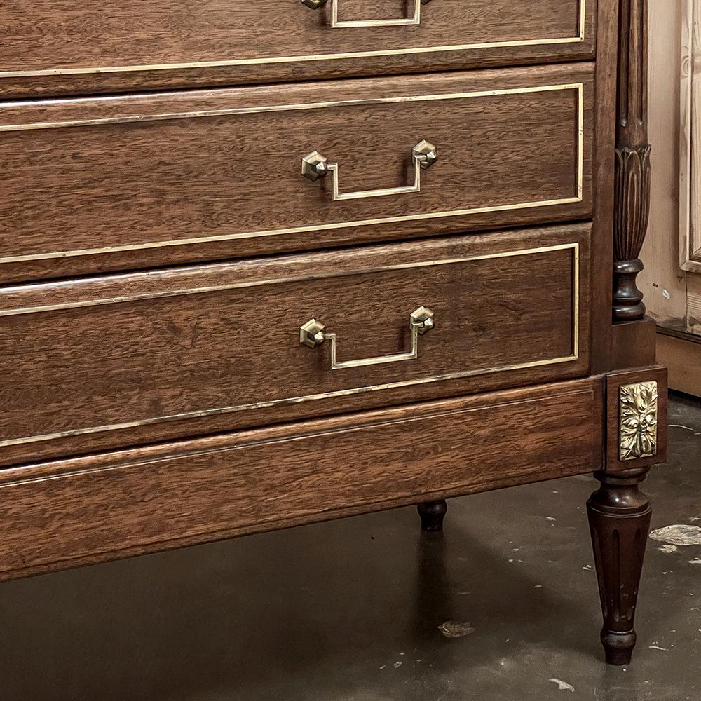 Antique French Neoclassical Directoire Commode with Carrara Marble Top 7