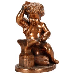 Antique French Neoclassical Labors of Cupid Sculpture, Circa 1890