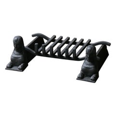 Antique French Neoclassical Fire Grate, Fireplace Grate