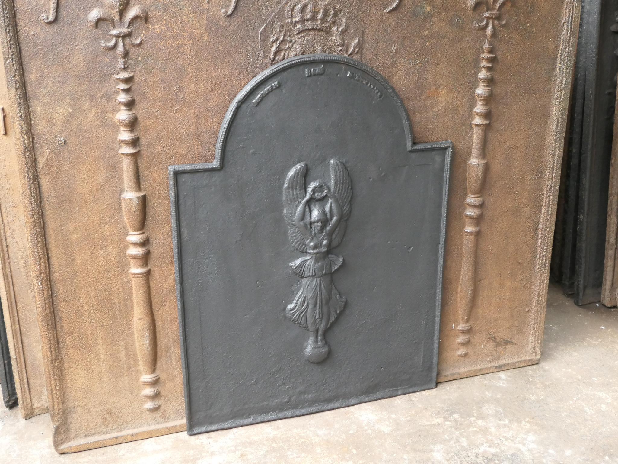 Iron Antique French Neoclassical Fireback / Backsplash, 18th-19th Century For Sale