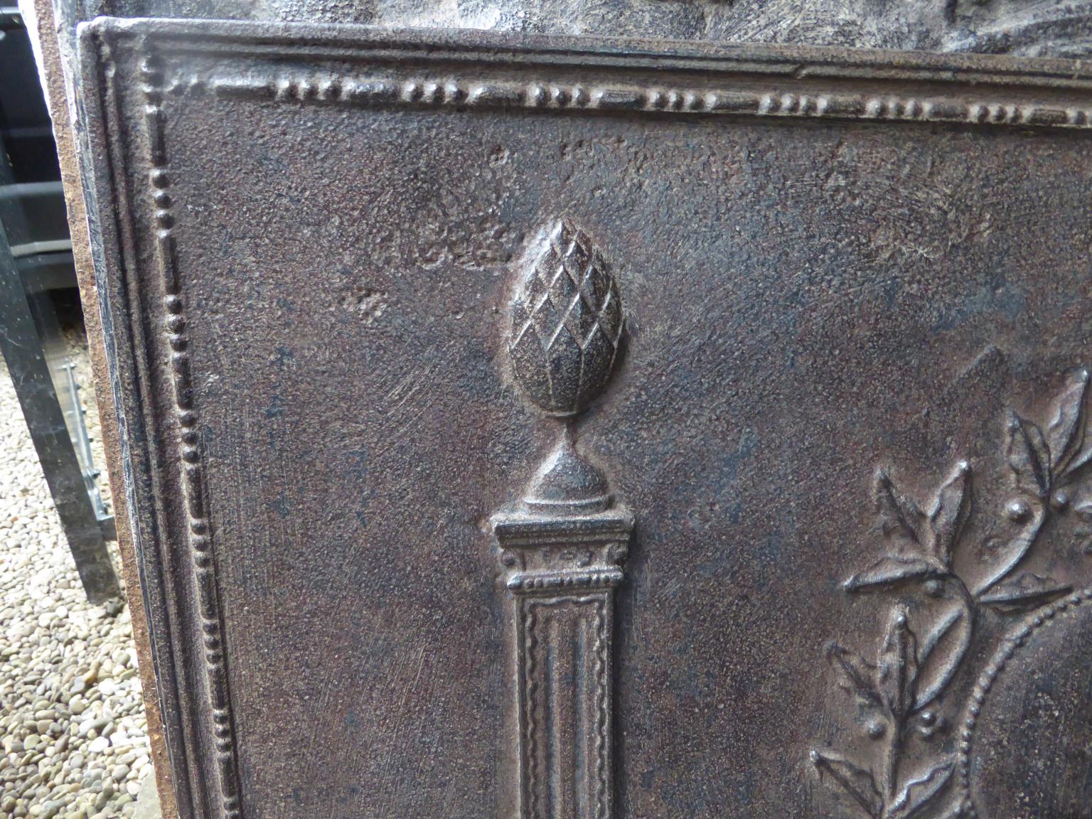 Antique French Neoclassical Fireback, 18th-19th Century 3