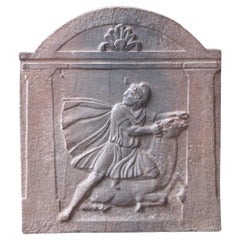 Plaque de cheminée / crédence néoclassique française ancienne, 18e-19e siècle