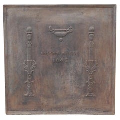 Plaque de cheminée / crédence néoclassique française ancienne, 18e - 19e siècle