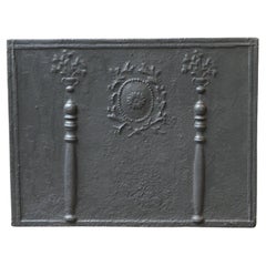 Plaque de cheminée / crédence arrière néoclassique française ancienne « Flower Baskets »
