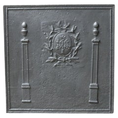 Plaque de cheminée / crédence arrière néoclassique française ancienne « Flower Baskets »