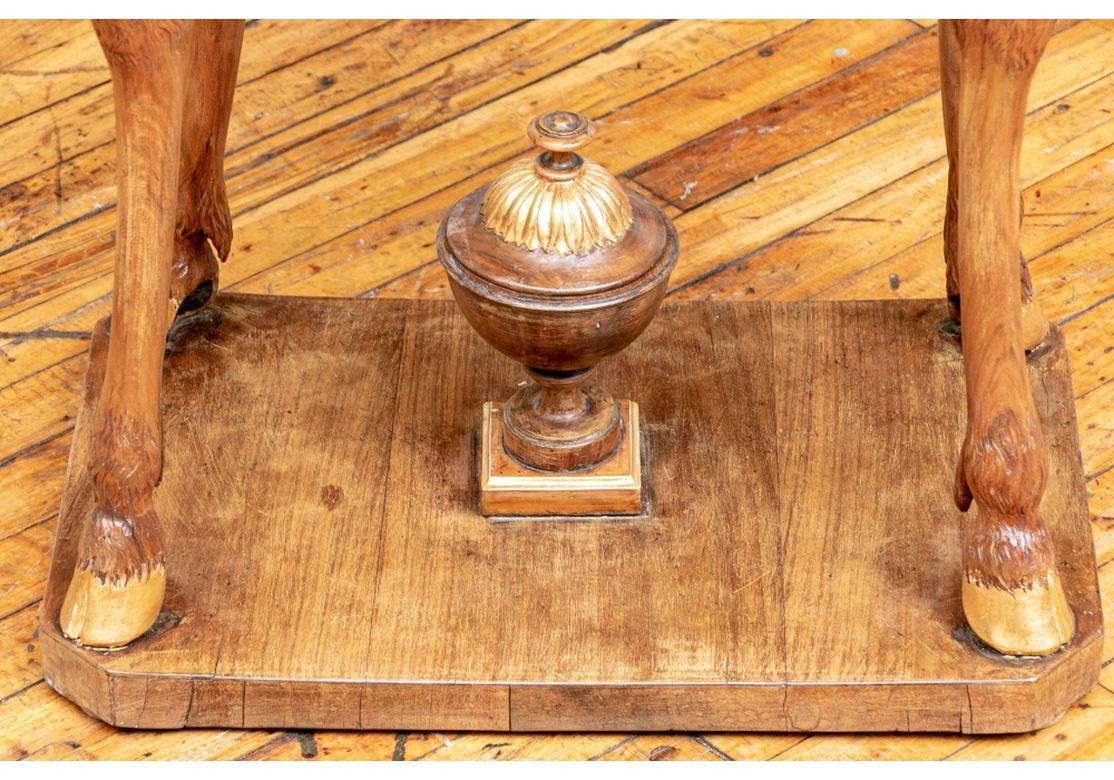 Antique French Neoclassical French Walnut Stand In Distressed Condition In Bridgeport, CT